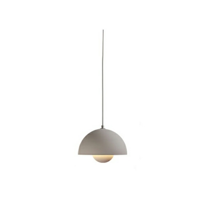 Modern Warm Light Bowl Pendant with Adjustable Hanging Length and Iron Shade for Residential Use