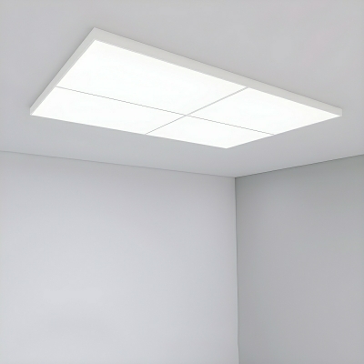 Modern White Rectangular Ceiling LED Light with Third Gear Color Temperature