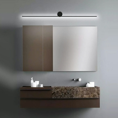 Modern Black Vanity Light with Integrated LED for Residential Use