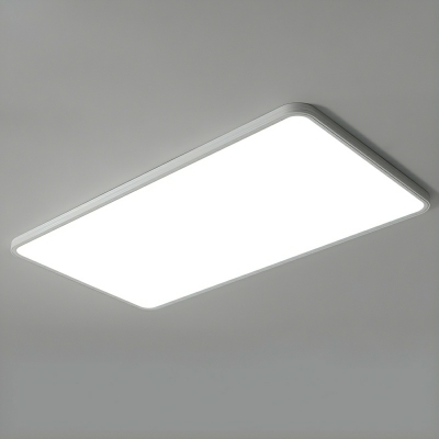 White LED Bulb Modern Flush Mount Ceiling Light for Residential Use with Acrylic Shade