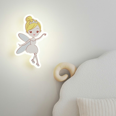 Hardwired Kids' Wall Lamp with Acrylic Shade - 1-Light Wall Sconce