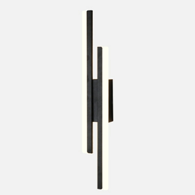 Modern 2-Light Hardwired Linear Wall Sconce with White Acrylic Shade