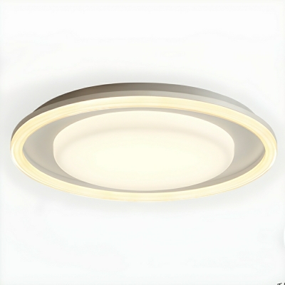 Modern Clear Circle LED Flush Mount Ceiling Light with Acrylic Shade