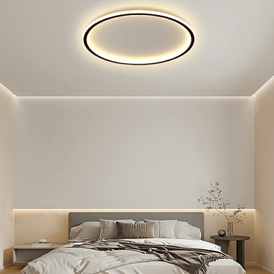 Modern LED Bulb Acrylic Flush Mount Ceiling Light with Aluminum Shade for Residential Use