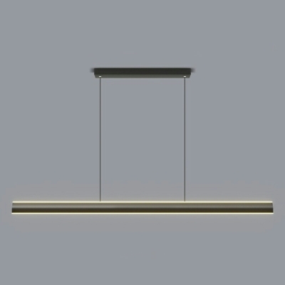Modern Black Linear Island Light with Adjustable Hanging Length
