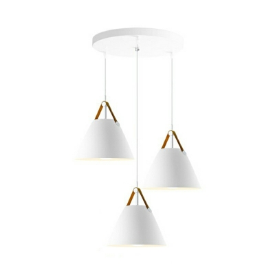 Modern Ceramic Pendant Light with Adjustable Hanging Length and Round Canopy