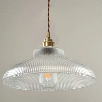 Modern Gold Glass Cone Pendant Light with Adjustable Hanging Length for Residential Use