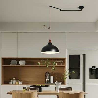 Modern Wood Warehouse Pendant with Adjustable Hanging Length for Residential Use