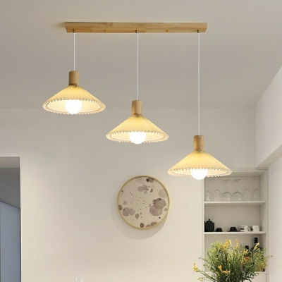 Yellow Glass Pendant Light with Adjustable Hanging Length and Contemporary Design