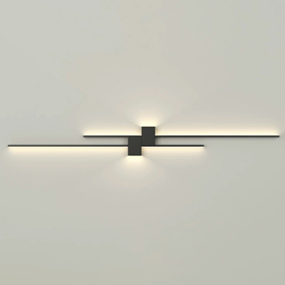 Straight Vanity Light with Integrated LED and Aluminum Shade