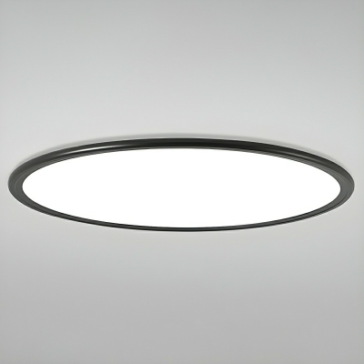 Modern Circle LED Flush Mount Ceiling Light with White Acrylic Shade - 39 Watts & Under