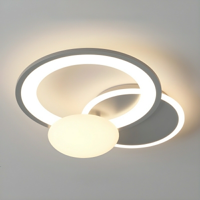 Modern Geometric Flush Mount LED Ceiling Light for Residential Use