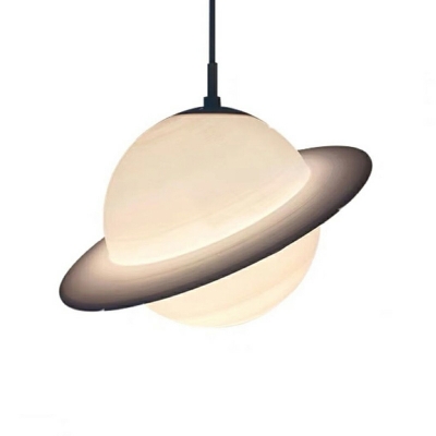 Modern Ivory Pendant Light with Adjustable Hanging Length and White Plastic Shade