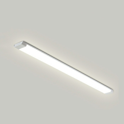 Modern LED Flush Mount Ceiling Light with White Acrylic Shade for Residential Use