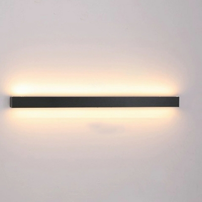 Modern Warm Light 1-Light Hardwired Linear Wall Sconce with White Acrylic Shade