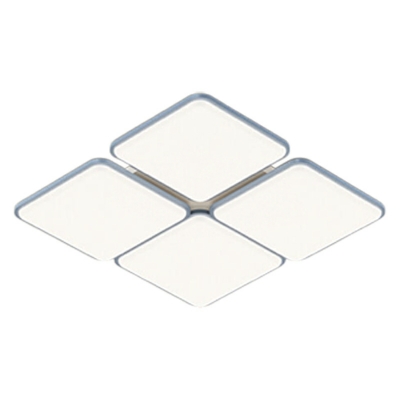Modern White LED Flush Mount Ceiling Light with Acrylic Shade for Residential Use