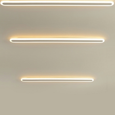 Hardwired Modern White Linear 1-Light Wall Sconce with Aluminum Shade