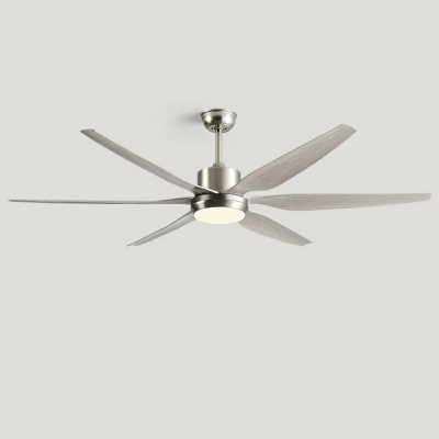 Modern Ceiling Fan with Remote and Wall Control, 6 ABS Plastic Blades, and Standard/Classic Design