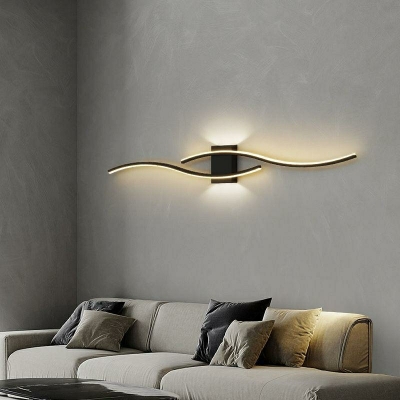 Modern Style Linear Wall Light Iron Wall Sconces for Bathroom