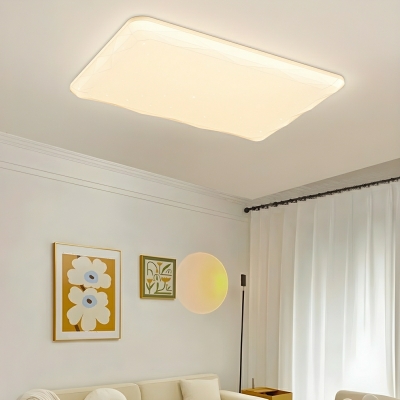 Modern White Flush Mount Ceiling Light with LED Bulbs - Perfect for Residential Use by Women