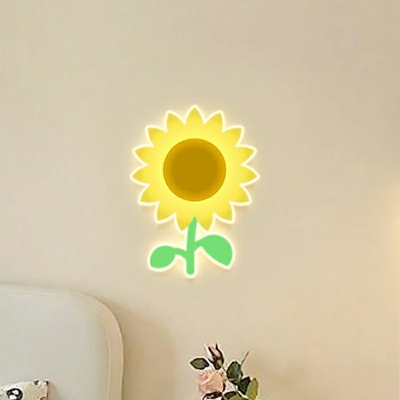 Hardwired Kids' Wall Lamp with Third Gear Color Temperature and Acrylic Shade