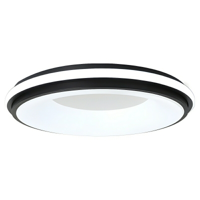 Modern Flush Mount Circle LED Ceiling Light with White Acrylic Shade