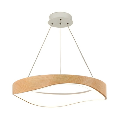 Modern Acrylic Wheel Chandelier with Adjustable Hanging Length and White Light LED Bulbs