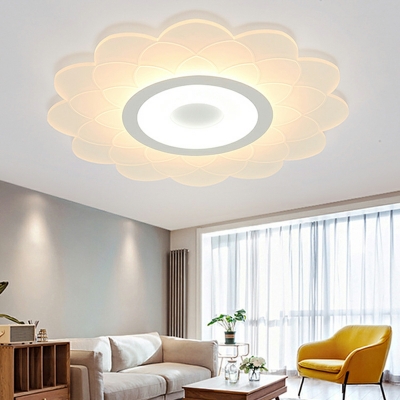 Elegant Clear Acrylic Tiered LED Flush Mount Ceiling Light for Modern Home Decor