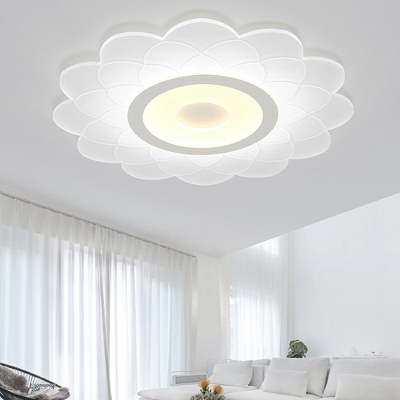 Elegant Clear Acrylic Tiered LED Flush Mount Ceiling Light for Modern Home Decor