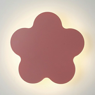 Hardwired Kids' Pink Acrylic Wall Lamp with 1-Light and Wall Control Switch