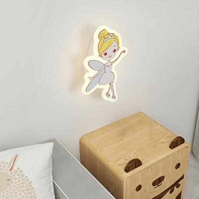 Hardwired Kids' Wall Lamp with Acrylic Shade - 1-Light Wall Sconce