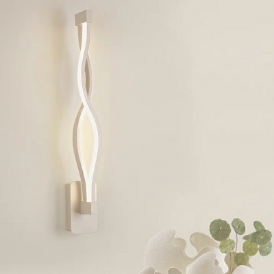 Modern Geometric 2-Light Hardwired Wall Sconce with White Acrylic Shades Third Gear
