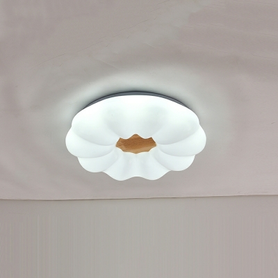 Modern LED Flush Mount Ceiling Light with Clear Acrylic Shade for Residential Use