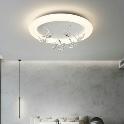 Modern Style Ceiling Light  Nordic Style Rudder Flushmount Light for Kid's Bedroom in White
