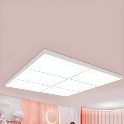 Stylish Rectangle LED Flush Mount Ceiling Light with Acrylic White Shade