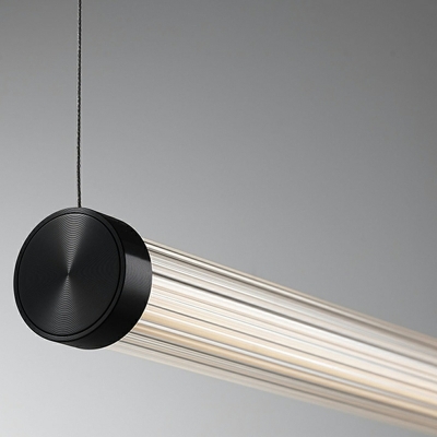 LED Bulb Modern Island Light with Adjustable Hanging Length and Glass Shade
