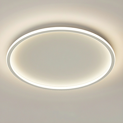 Modern Acrylic Flush Mount LED Ceiling Light with White Shade for Residential Use