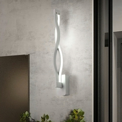 Modern Geometric 2-Light Hardwired Wall Sconce with White Acrylic Shades Third Gear