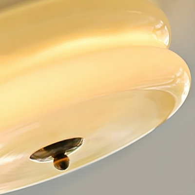 Modern Glass Flush Mount Ceiling Light with Downward Shade and Adjustable Color Temperature