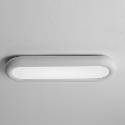 Modern LED Flush Mount Ceiling Light with White Acrylic Downward Shade for Residential Use