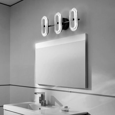 Modern Style  Wall Light Iron Acrylic Wall Sconces for Bathroom