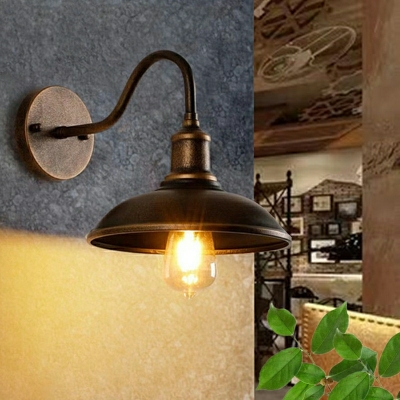 Modern Style Wall Light Iron Wall Sconces with Lampshade for Living Room
