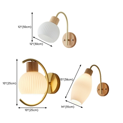 Modern Brown Glass Jar Wall Sconce with Frosted White Glass Shade