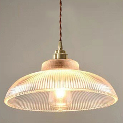 Modern Gold Glass Cone Pendant Light with Adjustable Hanging Length for Residential Use