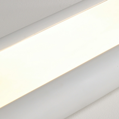 Modern LED Flush Mount Ceiling Light with White Acrylic Downward Shade for Residential Use