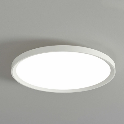 Modern LED Flush Mount Ceiling Light with White Acrylic Shade in Circle Shape for Residential Use