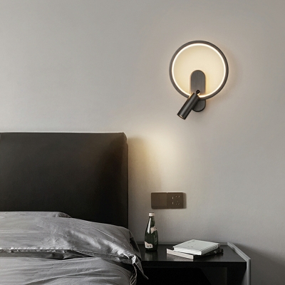 Modern Reading Wall Lamp with Third Gear Color Temperature and Metal Shade