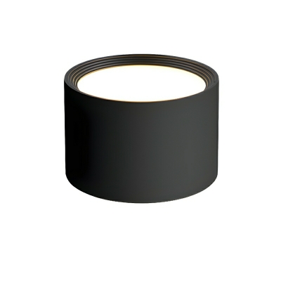 White Cylinder Acrylic Shade Modern LED Flush Mount Ceiling Light for Residential Use
