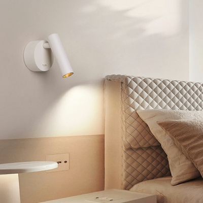 Hardwired Modern Geometric 1-Light Wall Sconce with Aluminum Shade Warm Light