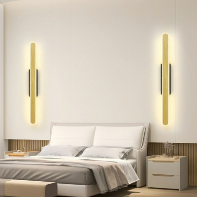 Modern Style Wood Wall Light Iron Wall Sconces for Living Room